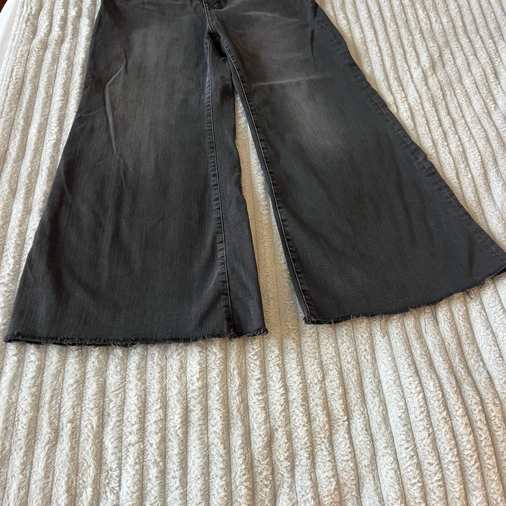 Madewell Charcoal Flare Wide-Leg Jeans